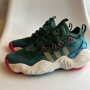 adidas Trae Young 3 Gold Fusion Green IF2113 GS Sz 4y-7y Basketball 5.5W